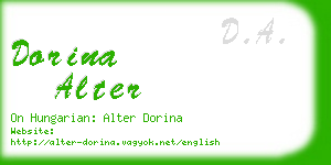 dorina alter business card